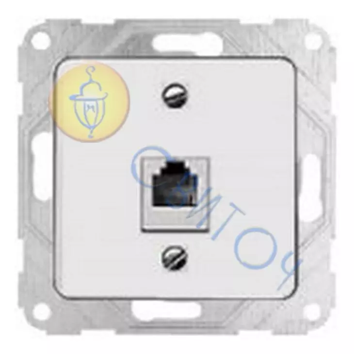 Корпус розетки Hager для установки одного разьема RJ-12/RJ-45 стандарта ...