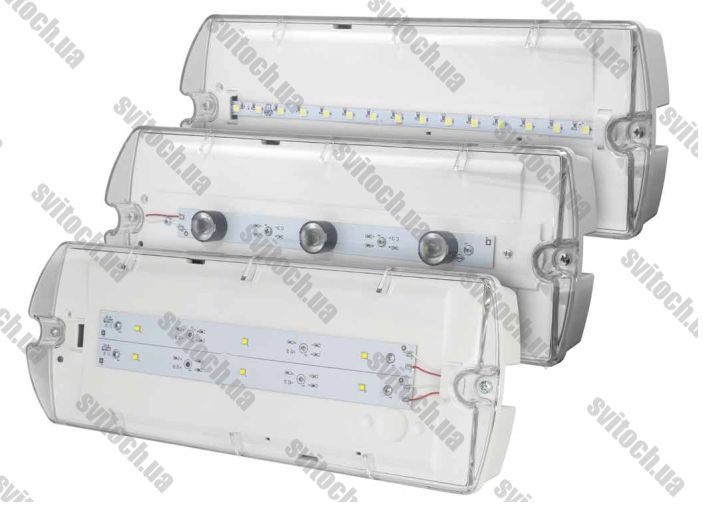 HELIOS LED 1W LED STANDARD IP42 1h battery SA opal cover AWEX