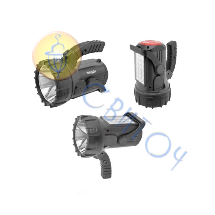 Фонарик Navigator 94975 NPT-SP12-ACCU Прож/кемп 1LEDx3Вт+18+4LED аккум.3.7В 4Ач