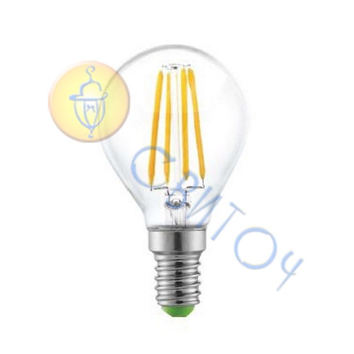 Светодиодная лампа Navigator 71309 NLL-F-G45-4-230-2.7K-E14 шар («filament») с имитацией нити накаливаниян