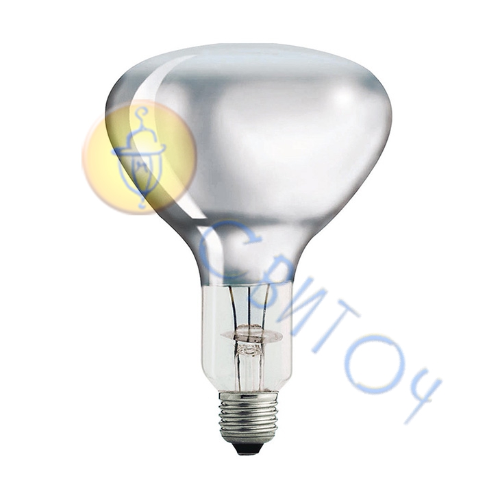 Лампа PHILIPS R125 IR 375W E27 230-250V CL 1CT/10 инфракрасная (871150012659725)