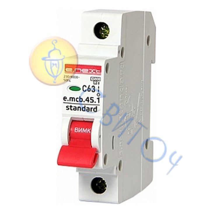 s002014 Авт. выкл. e.mcb.stand.45.1.C63, 1р, 63А, C, 4.5 кА, E-NEXT