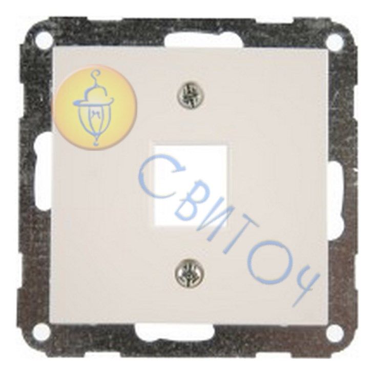 Корпус розетки Hager для установки одного разьема RJ-12/RJ-45 стандарта WE белый FIORENA (22007802)