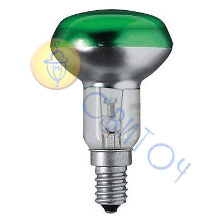 Лампа PHILIPS R50 E14 40W цв. рефлекторная ЗЕЛЕНАЯя (923346844217)