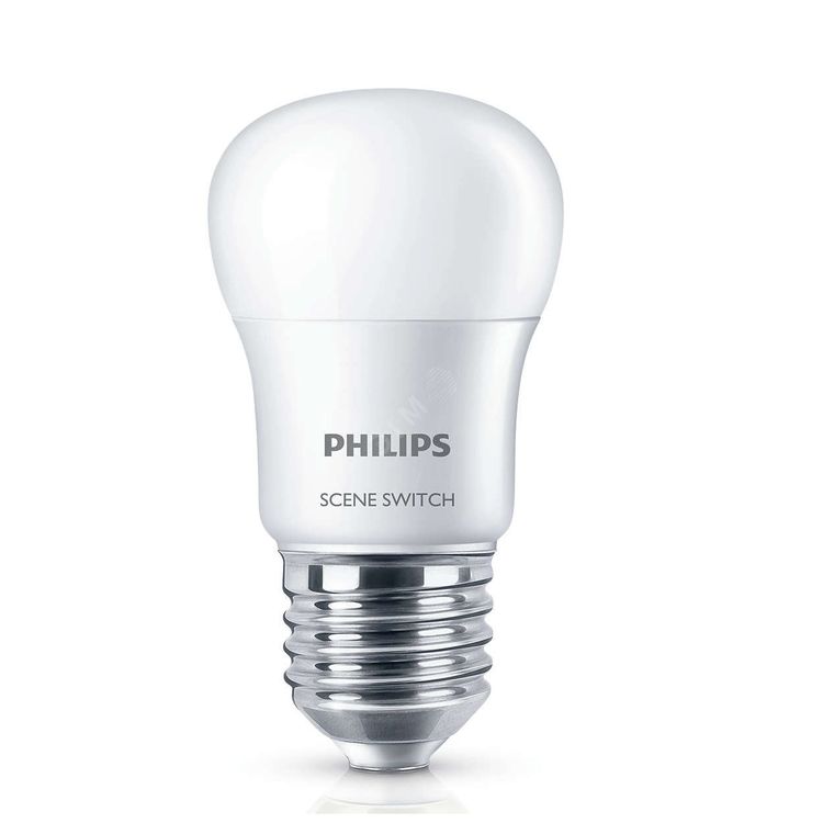 светодиодная лампа Philips Scene Switch P45 2S 6.5-60W E27 6500K (929001209007)