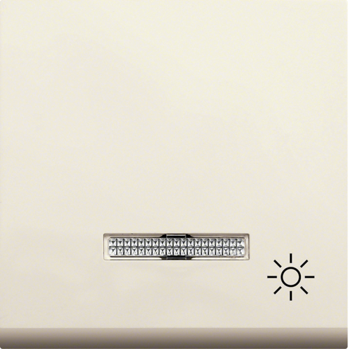 Клавиша Hager с линзой с символом "Свет" Lumina-2, крем (WL6121)