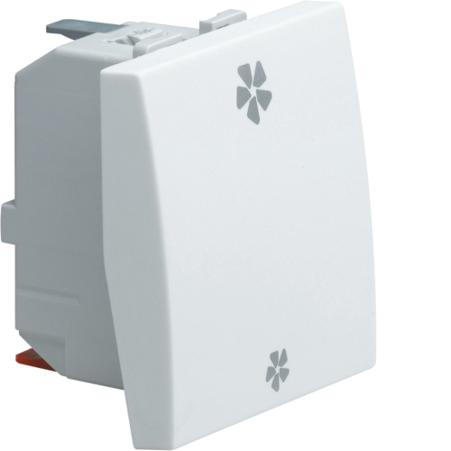 Выключатель Hager для вентилятора 2-позиционный без 0-положення 2М Systo белый, 10А/250В (WS048)