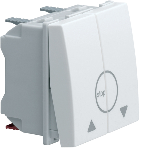 Выключатель Hager для жалюзи 2-клавишный Контактор Hager 2М Systo белый, 10А/250В (WS301)