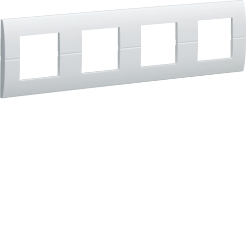 Рамка Hager горизонтальная 4х2М Systo белый (WS404)