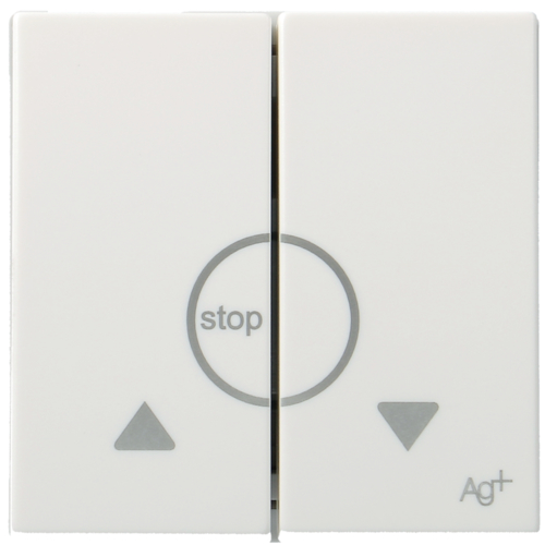 Выключатель Hager для жалюзи 2-клав. Контактор Hager 2М Systo белый антибактериальный, 10А/250В (WS301H)