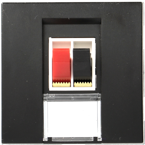 Розетка Hager акустическая HI-FI 2М Systo антрацит (WS291N)