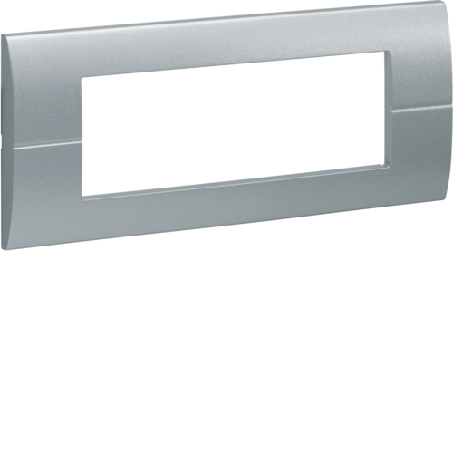 Рамка Hager горизонтальная без верт.перегородок 6М Systo титан (WS411T)