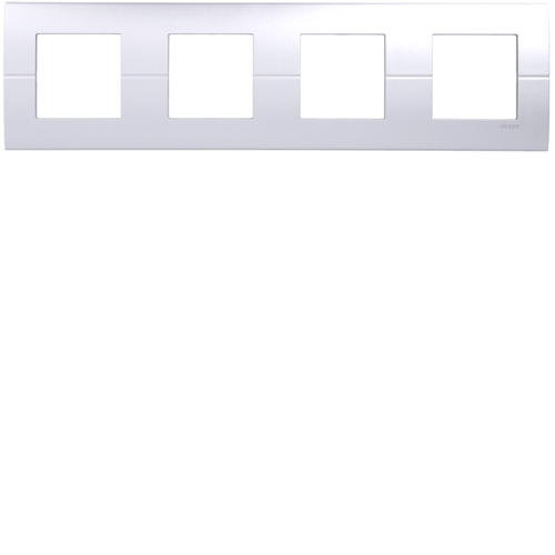 Рамка Hager горизонтальная 4х2М Systo титан (WS404T)