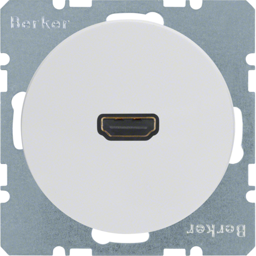 HDMI-Розетка Berker, подключение сзади под углом 90град., пол.белизна, R.x (3315432089)