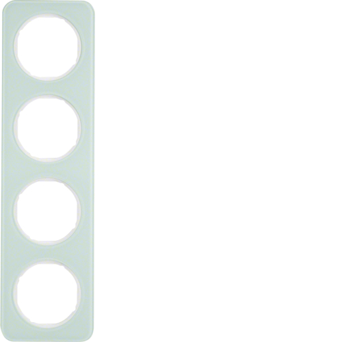 Рамка Berker 4Х стекло/пол.белизна, R.1 (10142109)