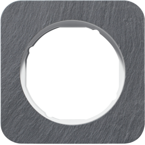 Рамка Berker 1Х антрацит/пол.белизна, сланець, R.1 (10112389)