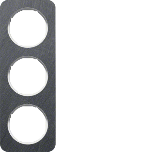 Рамка Berker 3Х антрацит/пол.белизна, сланець, R.1 (10132389)