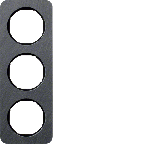 Рамка Berker 3Х антрацит/черный, сланець, R.1 (10132384)