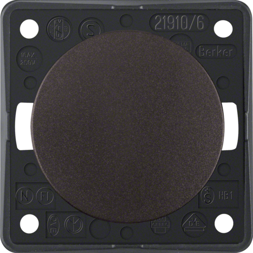 Выключатель/переключатель Berker, коричневый, 16АХ/250В, INTEGRO (936562501)