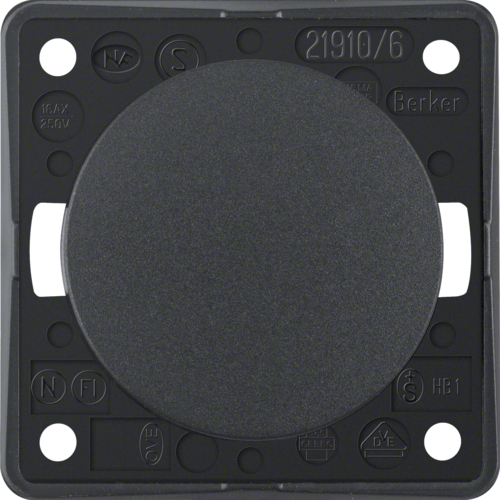 Выключатель/переключатель Berker, антрацит матовый, 16АХ/250В, INTEGRO (936562505)