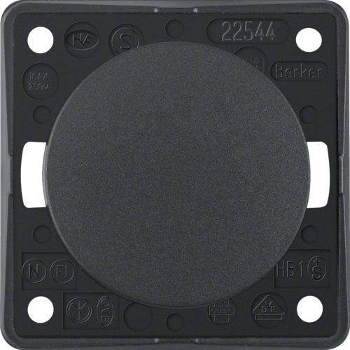 Выключатель Berker крестовой, антрацит матовый, 16АХ/250В, INTEGRO (936572505)