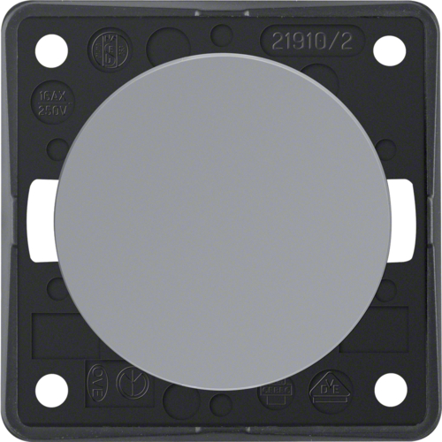 Выключатель Berker 2-полюсный, серый, 16АХ/250В, INTEGRO (936522507)