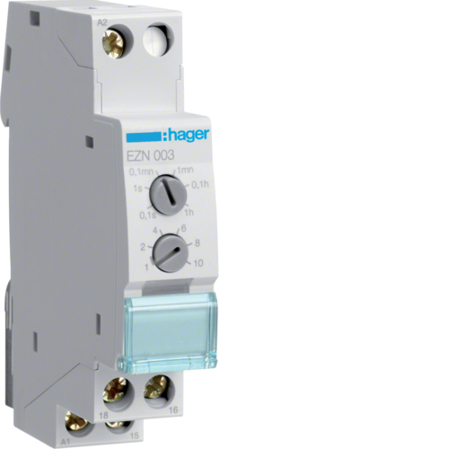 Реле времени Hager с импульсной комутациею, 1 перекл.контакт (EZN003)