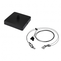 PANEL LOUVER SUSP KIT BK Ledvance комплект подвесов для панели черный (4099854155352)