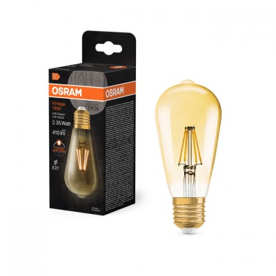 Світлодіодна лампа 1906 LEDISON 4W/824 230V FILGD E27 4X1 OSRAM (4099854091377)