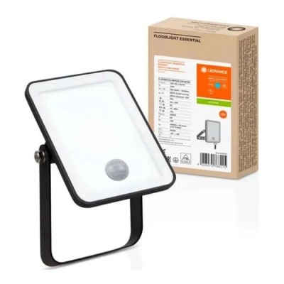 Flood ESSENTIAL SENSOR 10W 840 BK Ledvance прожектор светодиодный с датчиком движения и освещенности (4058075768215)