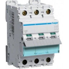 Автоматический выключатель Hager 3P 6kA C-13A 3M (MC313A)