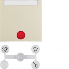 Клавиша Berker 1Х с линзами и полем д/надписи, белая S.1 (16288982)