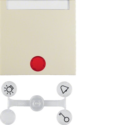 Клавиша Berker 1Х с линзами и полем д/надписи, белая S.1 (16288982)