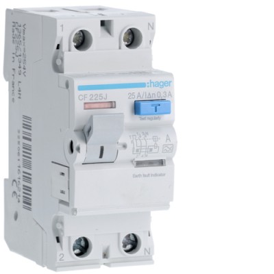 Устройство защитного отключения Hager 2P 25A 300mA A (CF225J)