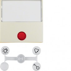 Клавиша Berker 1Х с линзами и большим полем д/надписи, белая S.1 (16968982)