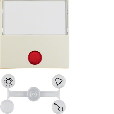 Клавиша Berker 1Х с линзами и большим полем д/надписи, белая S.1 (16968982)