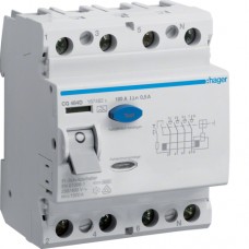 Устройство защитного отключения Hager 4P 100A 500mA A (CG484D)