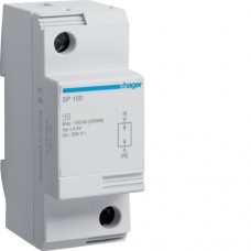 Грозозащитный разрядник Hager класу 1, TT, 1п, 50kA, Up<=4kB (SP150)
