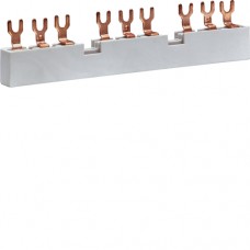 Шина вилочная Hager для 3 автоматов защиты двигателя 3P 10мм² (KD303M)