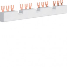 Шина вилочная Hager для 4 автоматов защиты двигателя 3P 10мм² (KD304M)