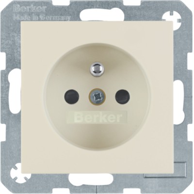Розетка Berker с центральным з/к, белая, 16А/250В S.1 (6765768982)