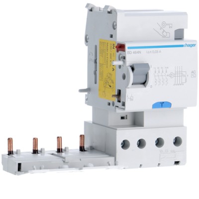 Блок устройства защитного отключения Hager 4п 63A 30mA AC (BD464N)