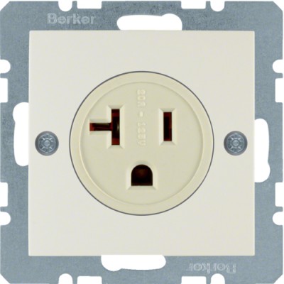 Розетка Berker без з/к Евро-американская, белая, 16А/250В S.1 (41688982)