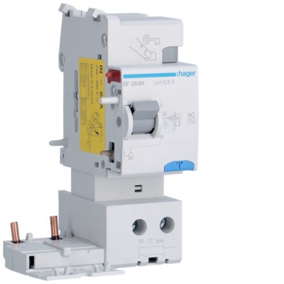 Блок устройства защитного отключения Hager 2п 63A 300mA AC (BF264N)