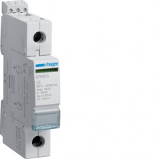 Разрядник Hager класса 2, c доп.контактом, 1п, 40kA, Up<=1,25kB (SPN117)