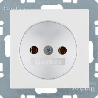 Розетка Berker без з/к, пол.белизна матовая, 16А/250В S.1/B.х (6167031909)