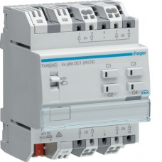 Исполнительное устройство Hager для жалюзи KNX-easylinklink 4-канальное, 24В (TXA624D)