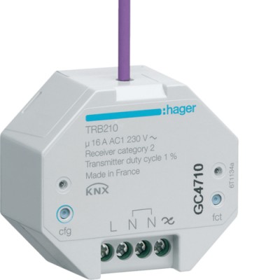 Универсальный диммер Hager 1-канальный в/у 20-200Вт KNX quicklink (TRB210)