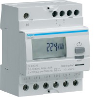 3-Фазный счетчик Hager прямого подключения 63А, 4м (EC350)