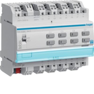 Исполнительное устройство Hager KNX 8-канальное, 4A (TXA208A)